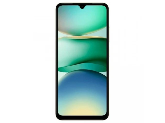 Vista frontal del Xiaomi Redmi A5 4GB/128GB en color dorado, con pantalla HD  de 6.88 pulgadas.