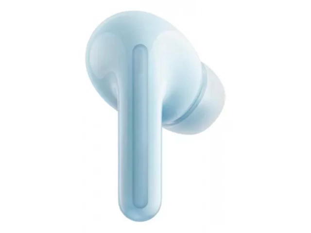 Micrófono integrado en los Xiaomi Redmi Buds 6 Lite azules, ideal para llamadas y videollamadas.