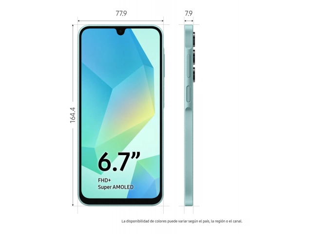 Samsung Galaxy A16 5G Verde con 8GB de RAM, destacando su rendimiento superior para multitarea y juegos, en venta en Avlis Uruguay.