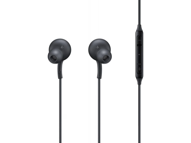 Vista del micrófono incorporado en los auriculares AKG IC100B, ideal para llamadas claras.
