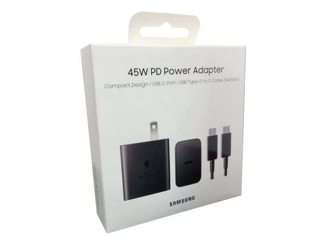 Puerto USB-C del cargador Samsung original 45W (sin cable), diseñado para Super Fast Charging 2.0. Máxima potencia. Avlis