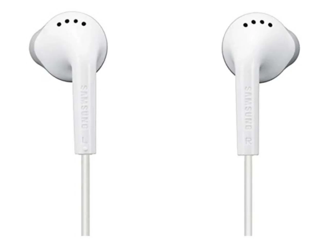 Auriculares originales Samsung EHS61 color blanco con conector de 3.5mm y micrófono, diseño in-ear, disponibles en Avlis Uruguay