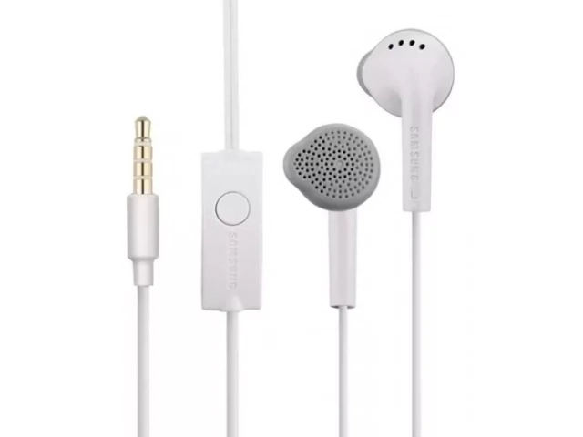 Auricular Samsung EHS61 visto de frente con diseño clásico y liviano.