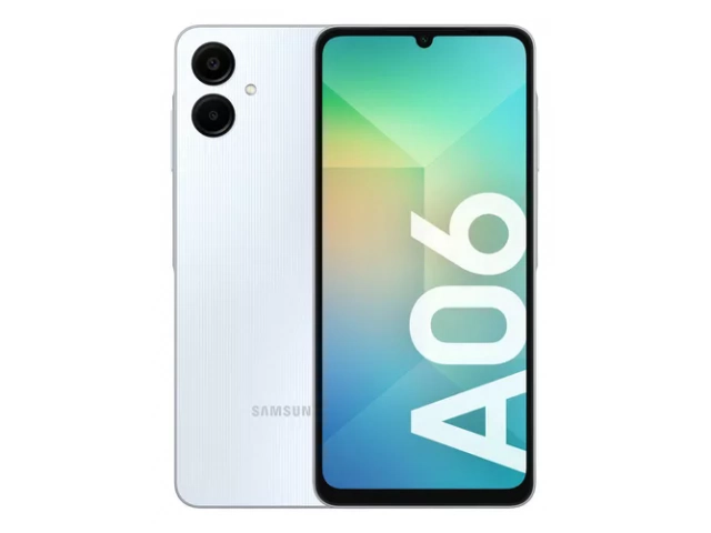Parte trasera del Samsung Galaxy A06 destacando su diseño elegante