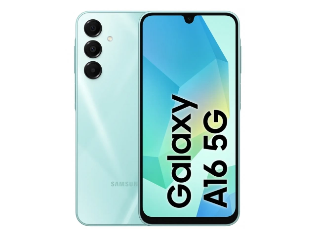 Smartphone Samsung Galaxy A16 5G color Verde con 8GB RAM y 256GB almacenamiento, versión potenciada, disponible en Avlis Uruguay.
