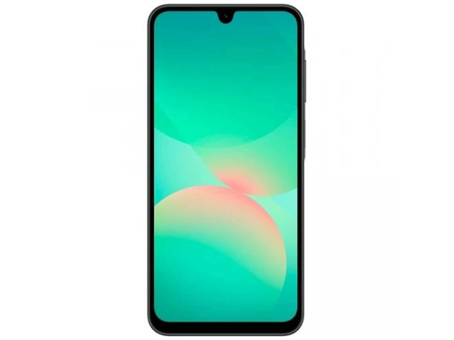 Samsung Galaxy A26 5G 128GB color Black (Negro) con pantalla Super AMOLED, 6GB RAM, disponible en Avlis Uruguay.