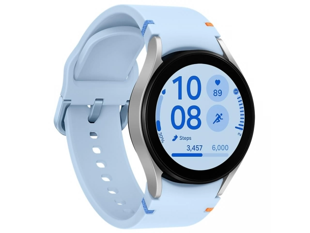 Smartwatch Samsung Galaxy Watch FE color Plata con pantalla Super AMOLED y funciones de salud, disponible en Avlis Uruguay.