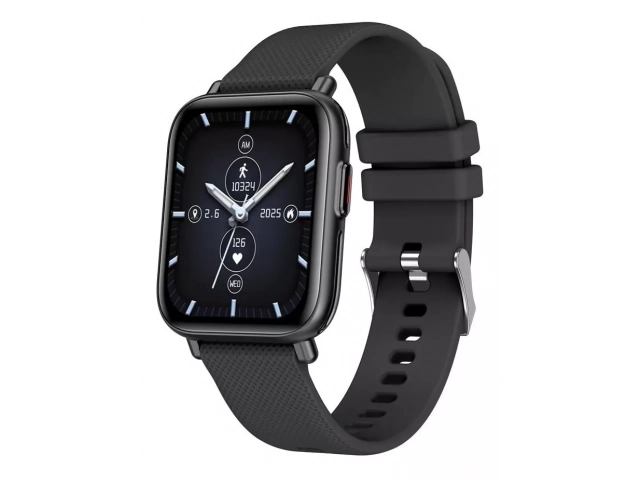 Smartwatch Argom S50 color Negro con pantalla táctil, funciones básicas de salud y notificaciones, disponible en Avlis Uruguay.
