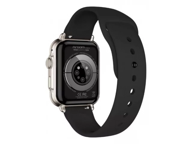 Smartwatch Argom S55 color Negro con pantalla táctil grande, funciones de salud y notificaciones, disponible en Avlis Uruguay