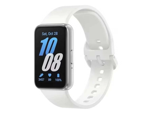 Smartwatch Samsung Galaxy Fit3 en color Plata (Silver), con pantalla AMOLED de 1.6" y avanzadas funciones de salud y fitness. Avlis Uruguay.
