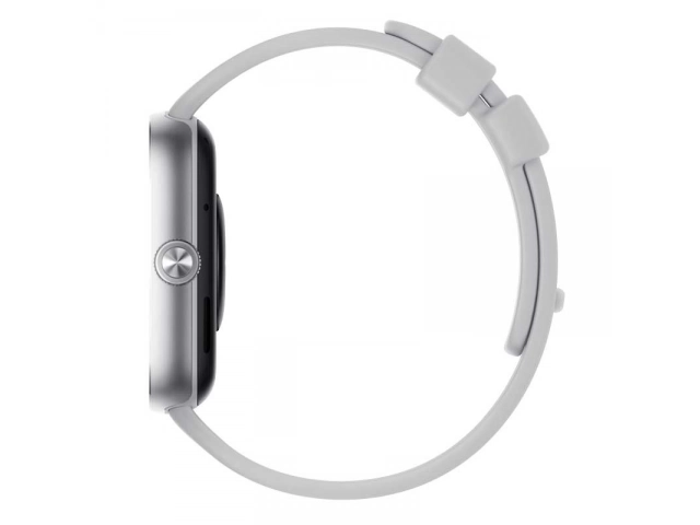 Detalle de la correa de silicona gris del smartwatch Xiaomi Redmi Watch 4.