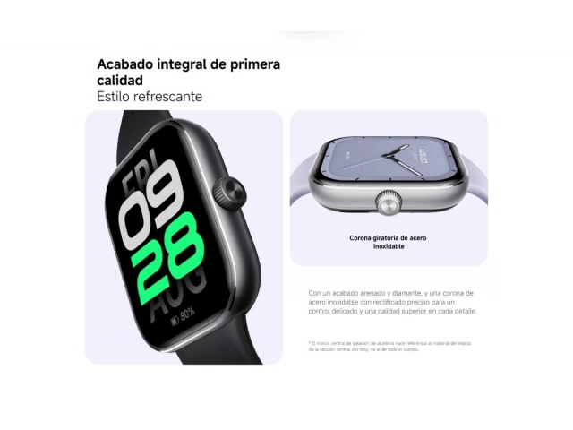 Pantalla encendida del Smartwatch Xiaomi Redmi Watch 5 Black mostrando funciones