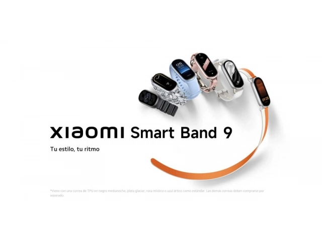 Detalle de la correa de silicona rosa del smartwatch Xiaomi Smart Band 9.