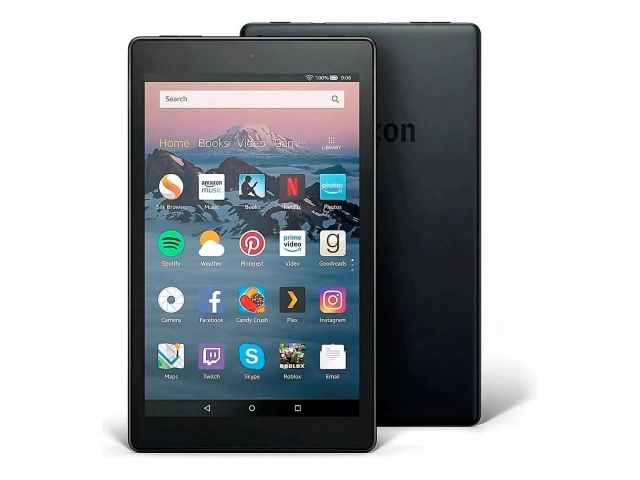 Tablet Amazon Fire HD 8 (2022, 12va Gen) Negra con pantalla HD de 8 pulgadas, ideal para entretenimiento en Uruguay, disponible en Avlis