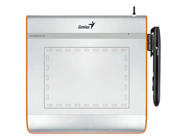 Desata tu creatividad con la Genius i405x. Área de 4"x5.5", 1024 niveles de presión y 2540 LPI. ¡Ideal para diseño y retoque digital! Envío rápido.