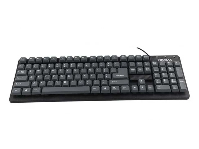 Teclado Meetion K202 gris con layout completo en español y teclado numérico, disponible en Avlis Uruguay.