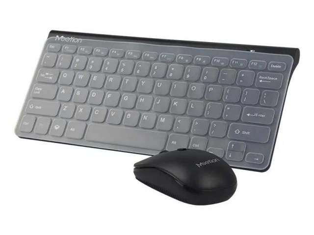 Detalle del teclado numérico completo del Meetion Mini4000 negro, formato compacto, disponible en Avlis.