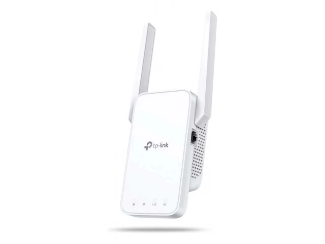 Repetidor Wi-Fi TP-Link RE315 AC1200 Dual Band con tecnología OneMesh, vista frontal, en Avlis, San Carlos, Uruguay.