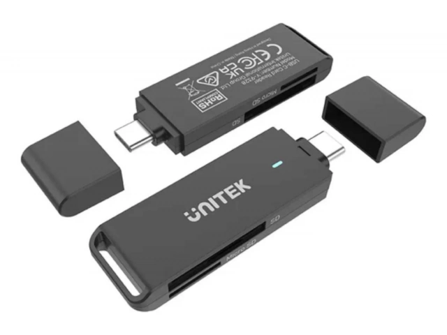 Lector de tarjetas Unitek USB 3.0, herramienta esencial para fotógrafos y videógrafos en Uruguay, transferencia rápida de archivos, venta en Avlis.
