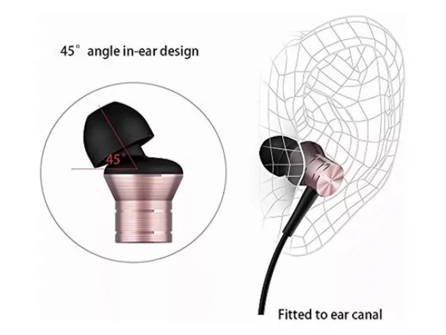 Auriculares Xiaomi 1More Piston Fit Pink vistos de frente, diseño delicado y moderno.
