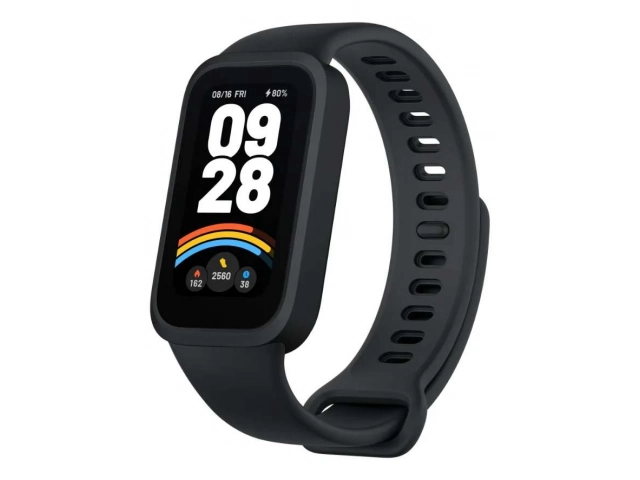 Primer plano de las funciones de bienestar del Smartwatch Xiaomi Band 9 Active Black, como monitorización cardíaca, disponible en Avlis.