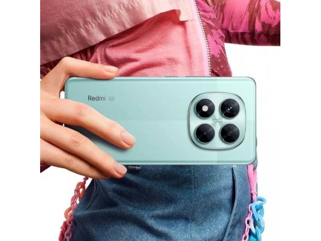Parte trasera del Xiaomi Redmi Note 14 Pro 5G en color verde coral mostrando la cámara principal de 200 MP con estabilización óptica (OIS).