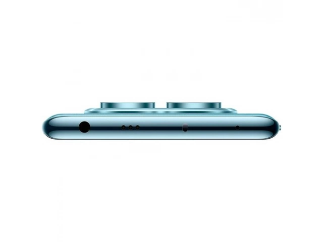 Parte superior del Xiaomi Redmi Note 14 Pro  5G azul, mostrando el micrófono y sensores.