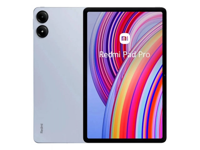 Tablet Xiaomi Redmi Pad Pro color Azul con pantalla 2.5K de 12.1 pulgadas, 8GB RAM y 256GB, disponible en Avlis Uruguay.