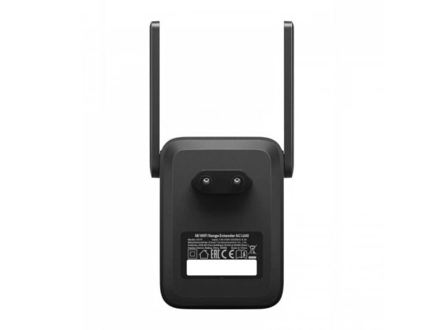 Detalle de las antenas externas, puerto Ethernet e indicador LED del repetidor Xiaomi Mi Wi-Fi Extender AC1200 (RA75). Fácil configuración. Avlis.