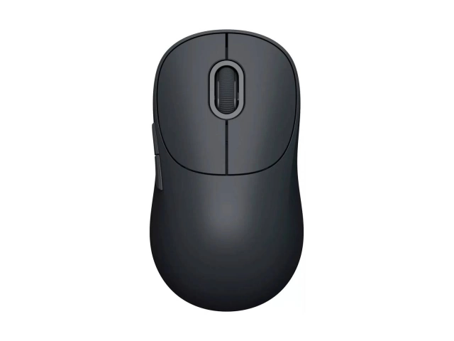 Vista frontal del Mouse Xiaomi Wireless 3 Black con diseño moderno y elegante.