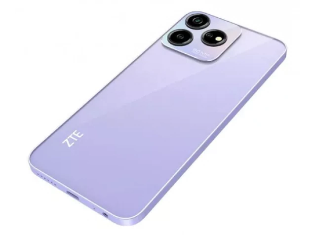Vista superior del ZTE Blade V50 Design, resaltando su diseño estilizado.