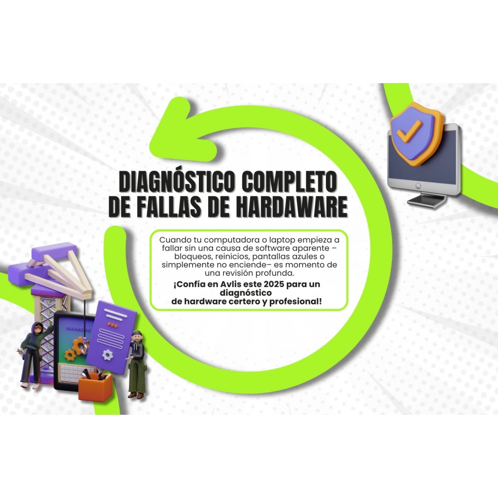 Diagnóstico completo de fallas de hardware
