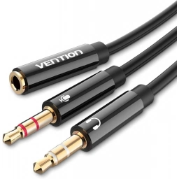 Adaptador auxiliar Vention BBTBY 3.5 Splitter 1 hembra 2 machos