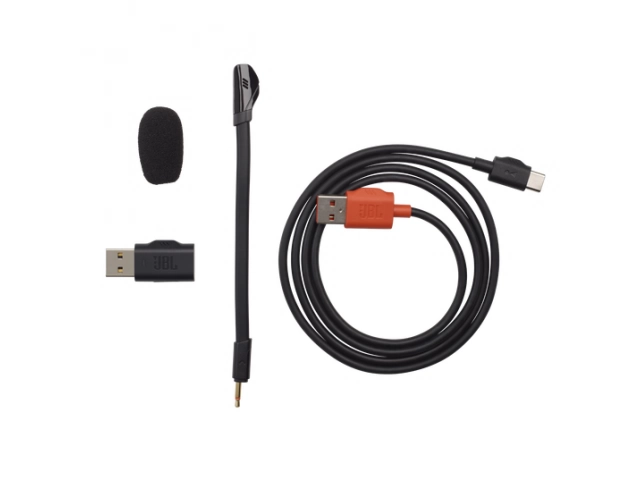 Detalle del micr&oacute;fono desmontable del JBL Quantum 350.