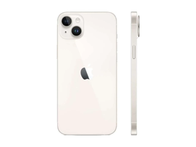 Parte trasera del iPhone 14 128GB Starlight mostrando las c&aacute;maras