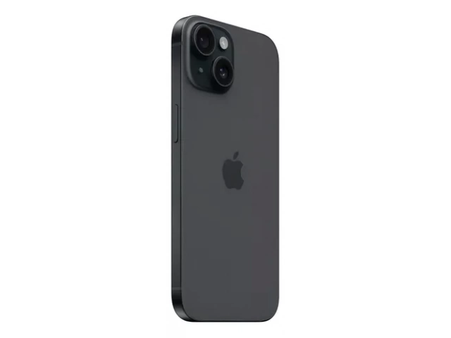 Imagen del iPhone 15 128GB Black vista trasera mostrando cámara de 48MP