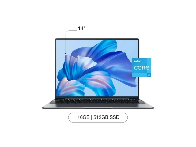 Notebook Chuwi Corebook X: Procesador Intel i3 1220P, 16GB de RAM y 512GB SSD. Pantalla de 14 pulgadas premium en chasis de metal Silver. &iexcl;Rendimiento y estilo!