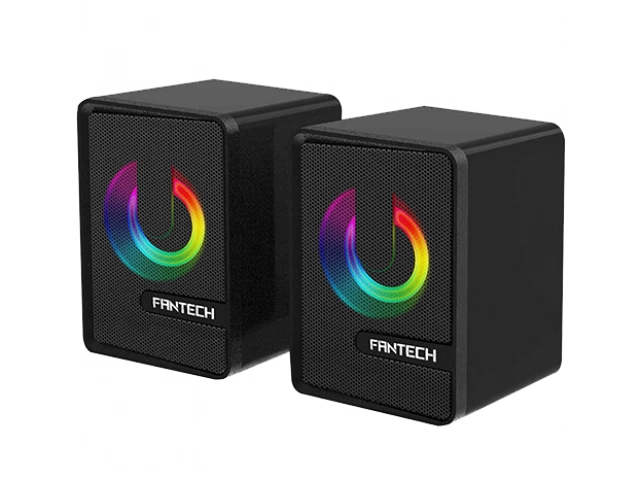 Vista lateral del parlante Fantech GS203 Black mostrando su diseño compacto.%u200B