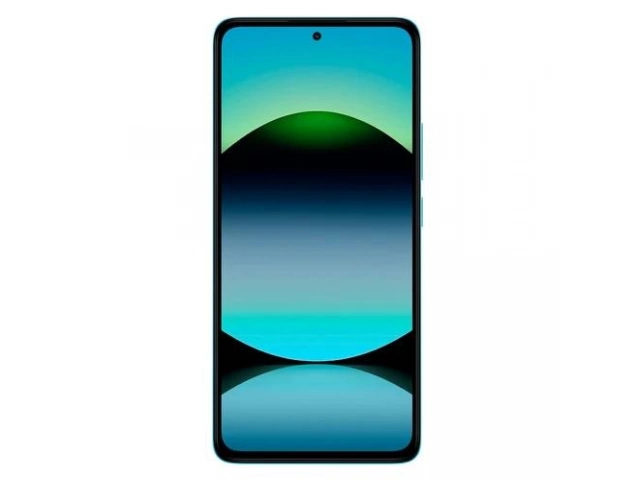 Vista frontal del Xiaomi Redmi Note 14 6/128GB en color azul con pantalla AMOLED encendida.