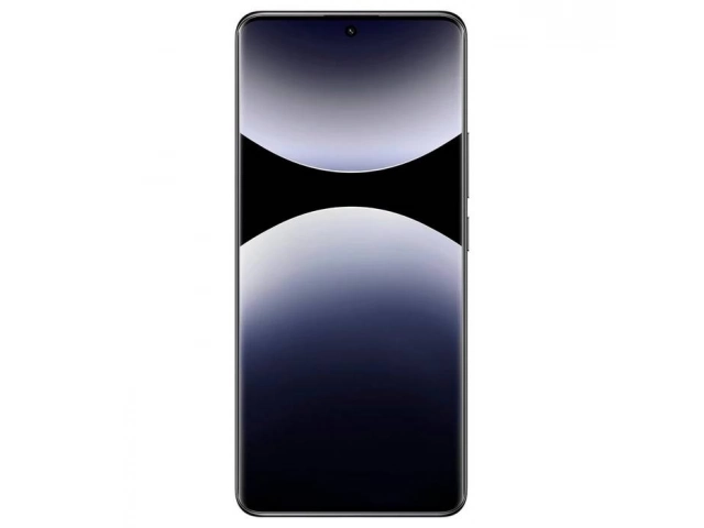 Vista frontal del Xiaomi Redmi Note 14 Pro en color Midnight Black, mostrando su pantalla AMOLED de 6.67 pulgadas.